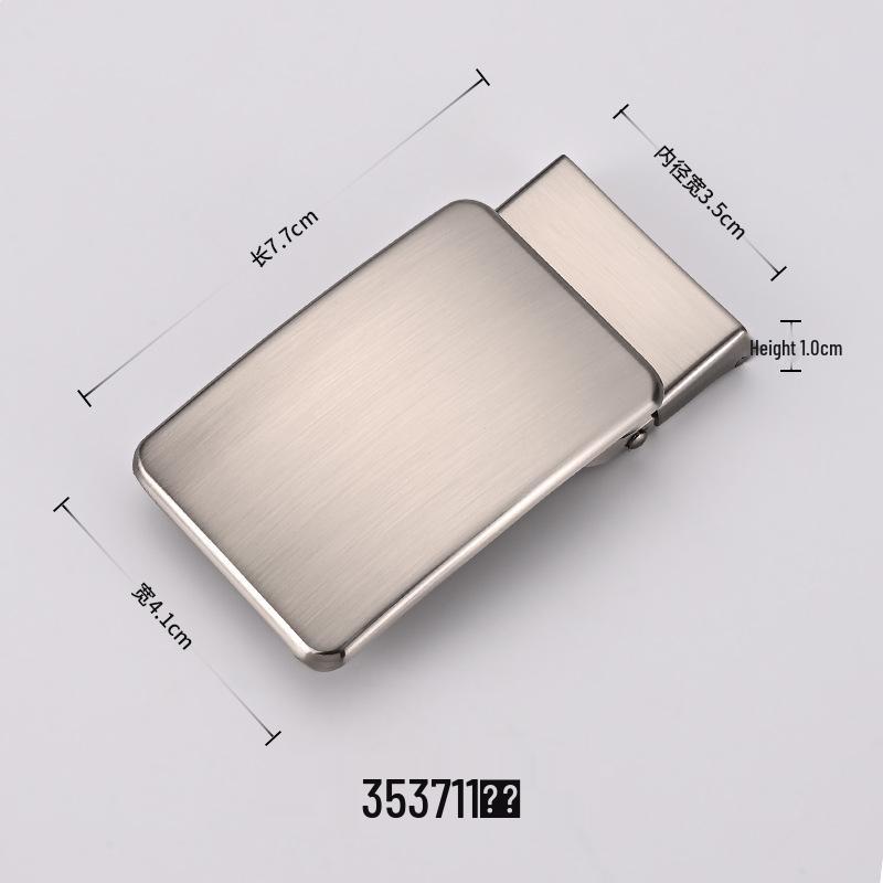 Men's Casual Leather Belt with Smooth Alloy G Buckle & Hole Punch Design
