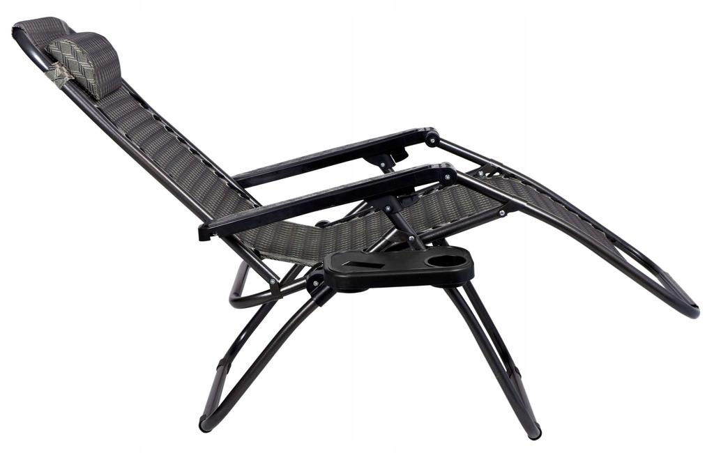 Orion Zero Gravity Garden Lounger Brown Herringbone