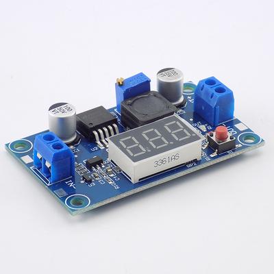 LM2596 DC 4.0~40 עד 1.25-37V עם מד מתח LED 2A מווסת מתח מתכווננת מטה מודול ממיר מתח