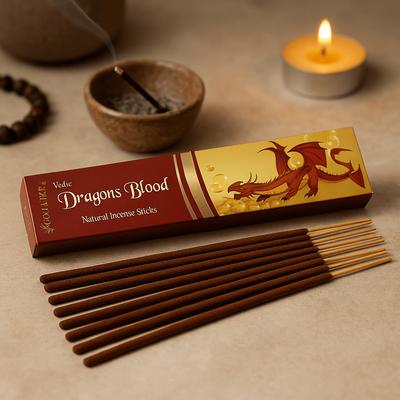 Dragon's Blood Vedic Incense Sticks, 12 Sticks