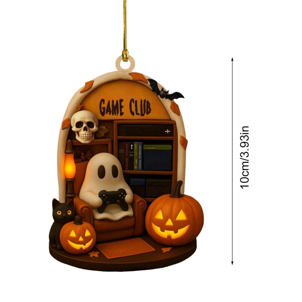 Halloween Tree Decorations Ghost Classroom 2D Acrylic Tree Pendants Cute Home Decor for Wall Bedroom Haunted House Door Office