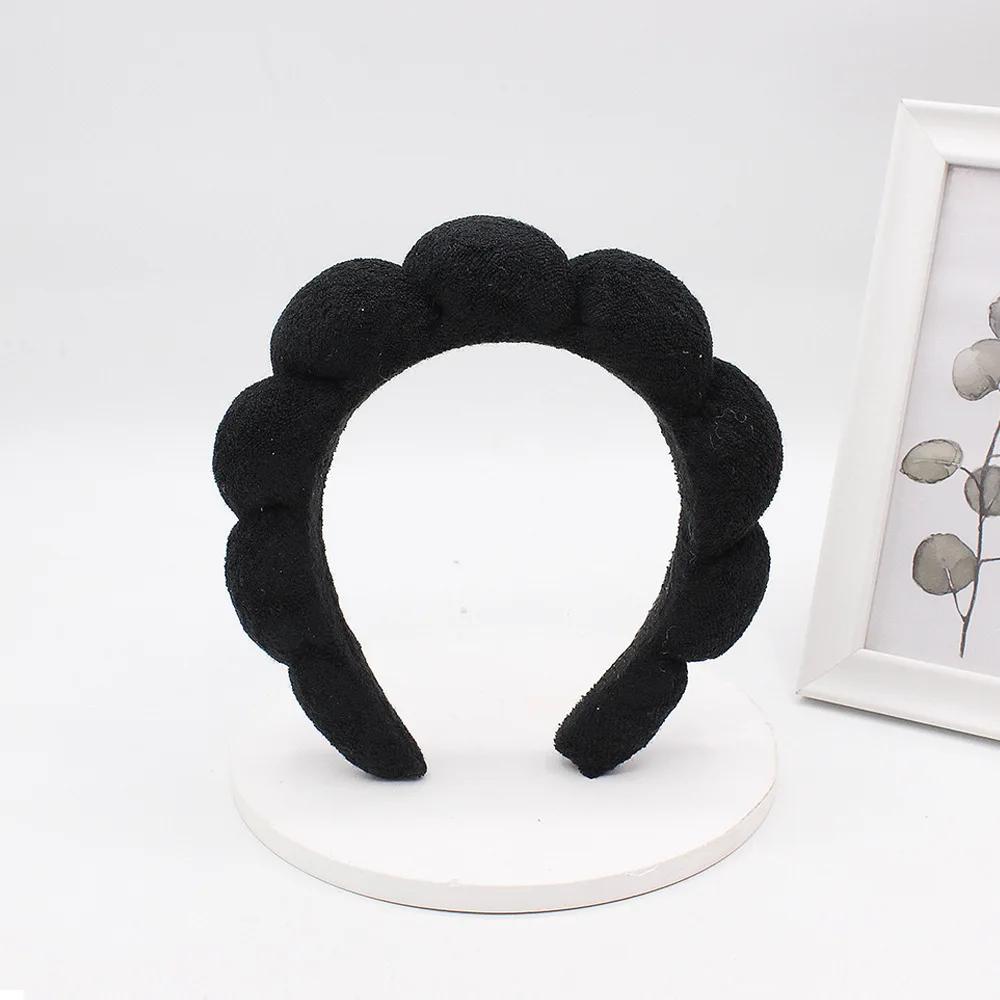 Femmes Filles Éponge Co Spa Maquillage Bulle Bandeau Éponge Bouffant Rétro Bandes Cheveux Doux Bandeau Couvre-chef