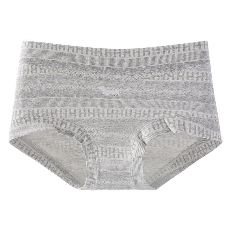 Lady's New Autumn Winter Pure Cotton 10A Anti Bacterial Extended Full Cotton Crotch Breathable Flat Front Underwear