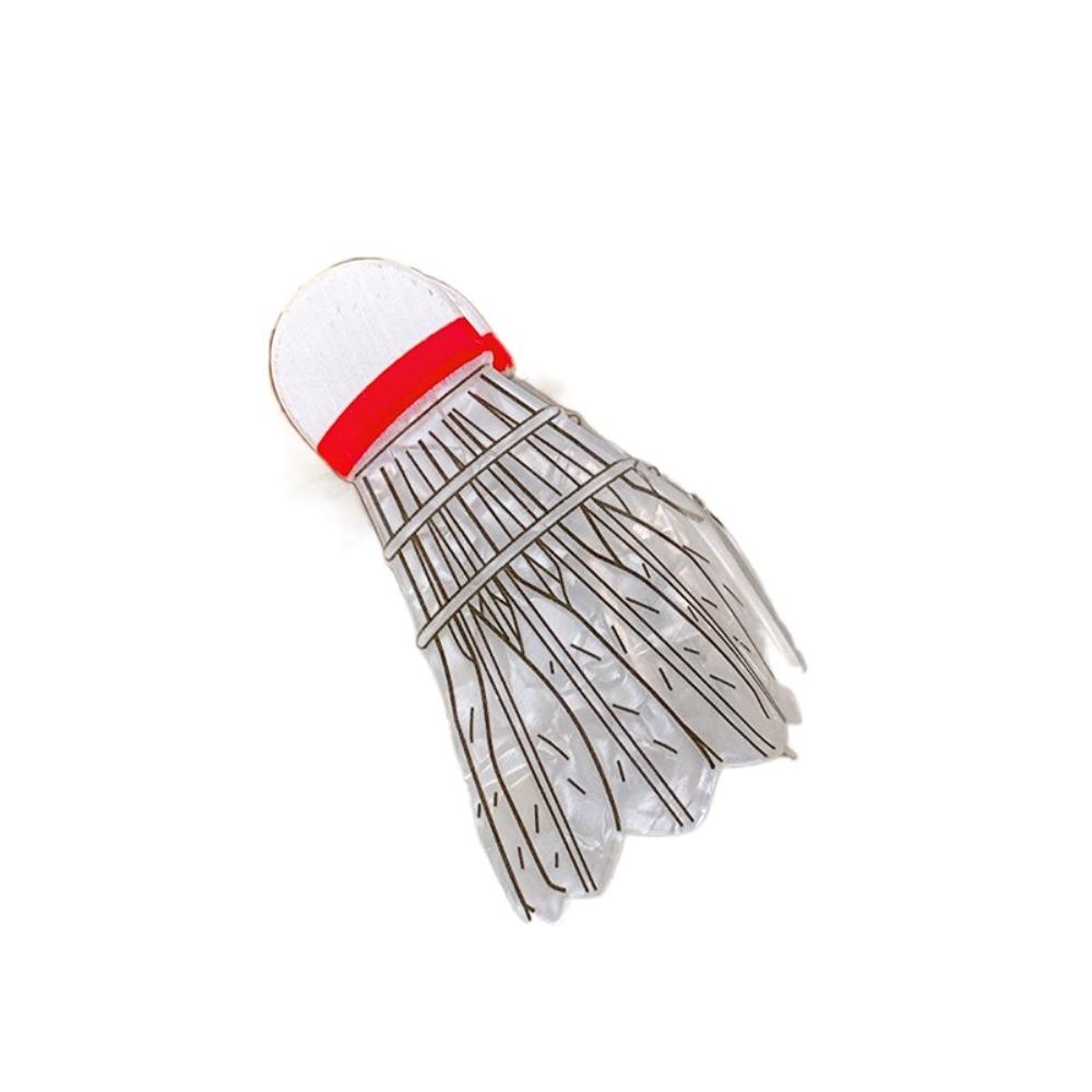 

PVC Badminton Hair Claw Simple Book Shape Hair Clip Creative Roller Skates Shark Clip Party White Badminton