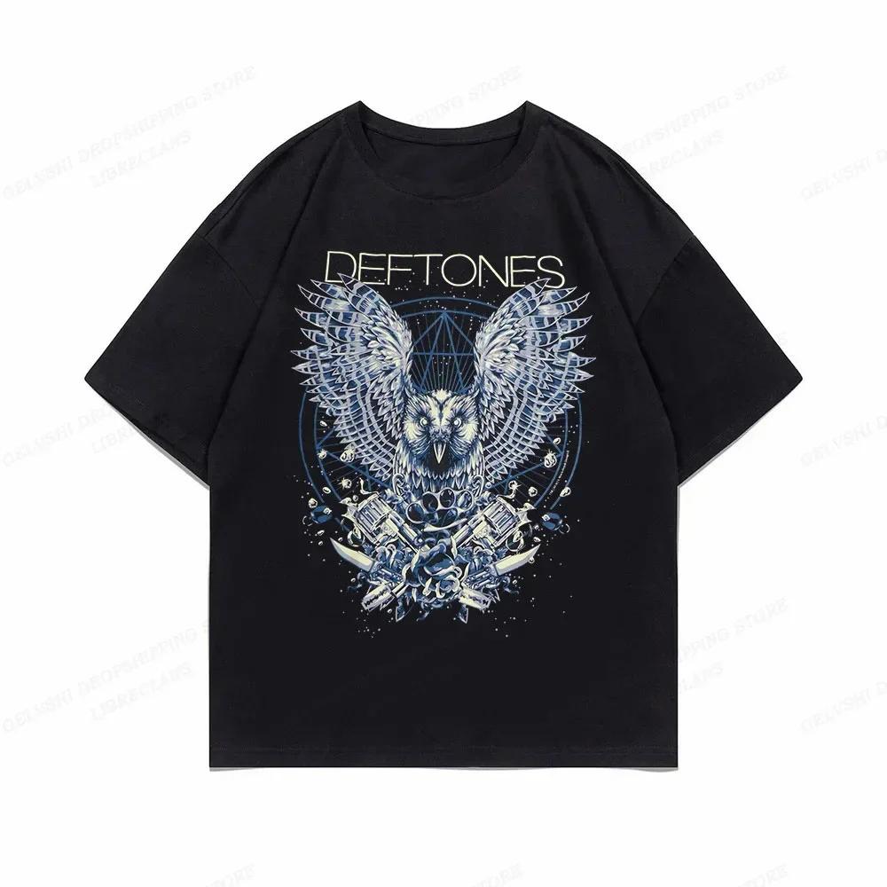 Women T Shirt Deftones Cute Trendy Print Tops Tee Black T-shirt Female Summer T-shirt 90s Girls Graphic Tee Female Cute Tops Tee Unisex T-Shirt