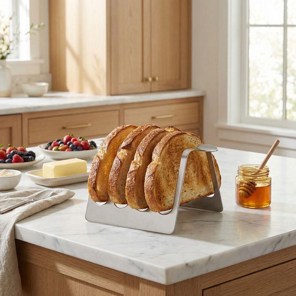 Easy To Clean Bread Rack Durable Bread Holder Carry Stand Toast Rack  Kitchen Organizer