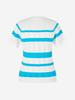 Road Roar Striped Ribbed Round Knit Blue