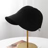 Solid color hidden visor star face small hat women's versatile fashion foldable elastic equestrian hat
