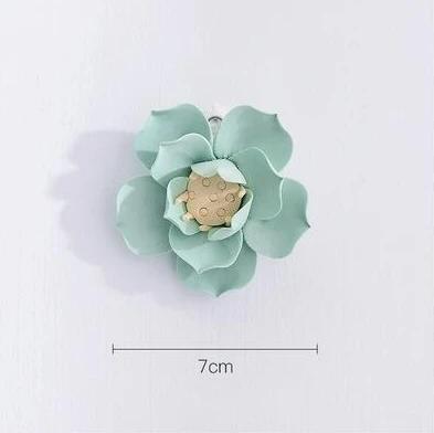 Modern Ceramic Fake Flower Wall Hanging Crafts Decoration Home Livingroom Wall Mural Ornaments Hotel Porch 1D Wall Sticker Art
