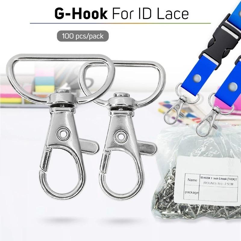 100 Silver Clip Hooks For Making Id Rope 360 Rotating Rust Proof Hooks For Bags Keychains And Pendants