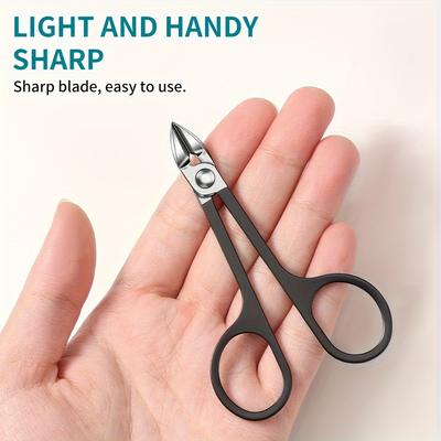 Precision 5mm Stainless Steel Manicure Scissors for Cuticles and Hangnails Essential Manicure Tool Curved Blade Durable Manicure Tool