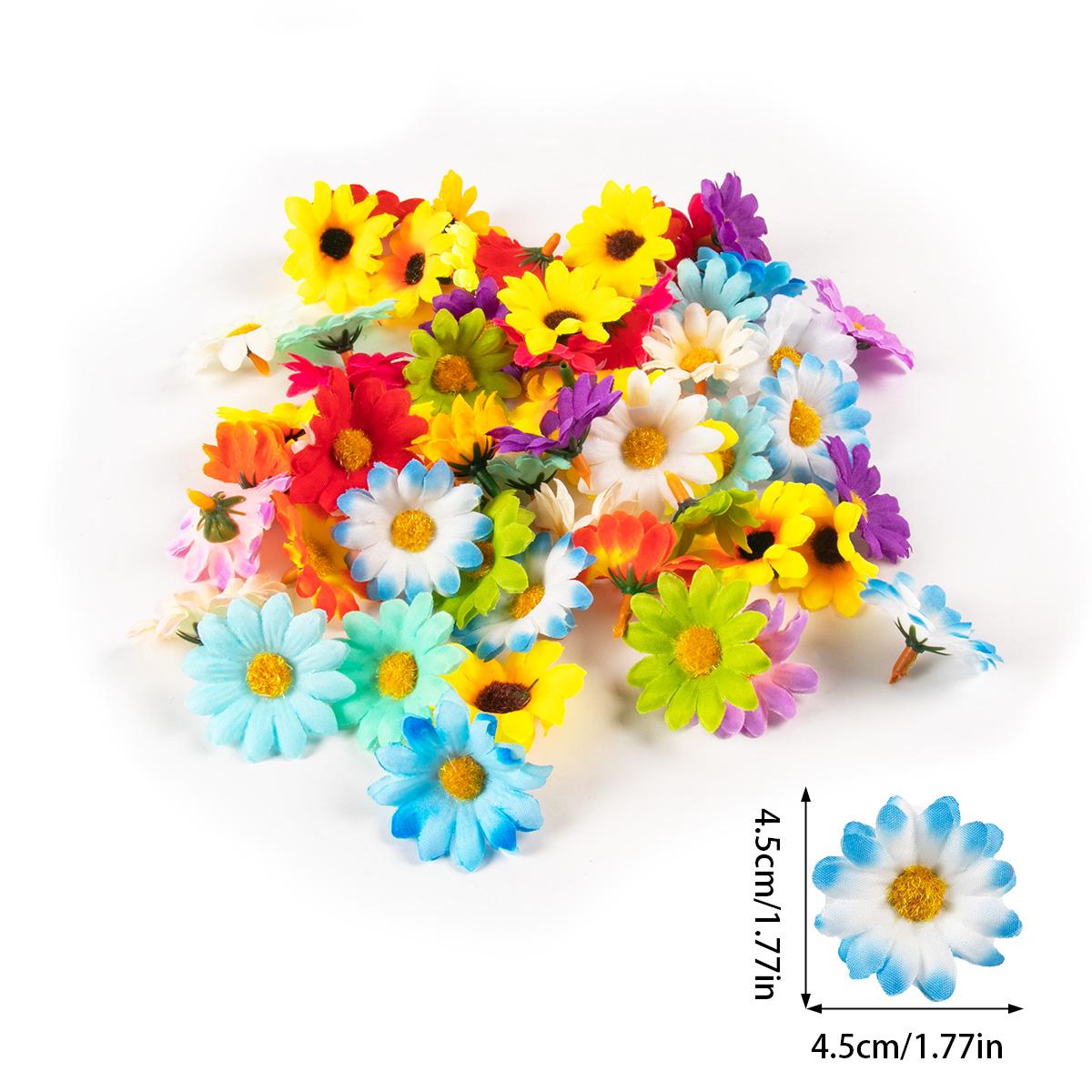 

100 шт. Искусственные цветы Маргаритки Шелковые цветы Украшение Вечеринка Свадебное украшение Домашняя вечеринка Маргаритки Цветочный дизайн Материалы для рукоделия