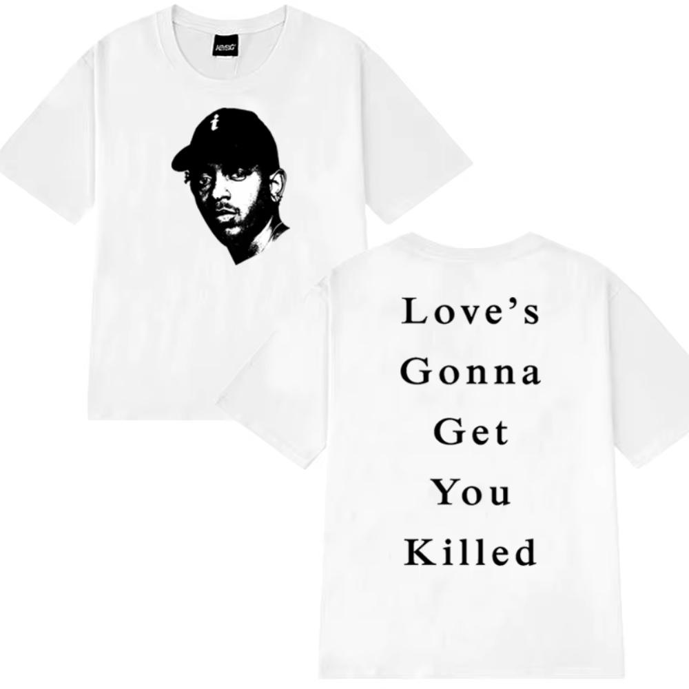 Kendrick Lamar Rap Album Double Sided Printed Short Sleeve Tshirt Unisex Vintage Oversized T Shirts Men Women Cotton Streetwear