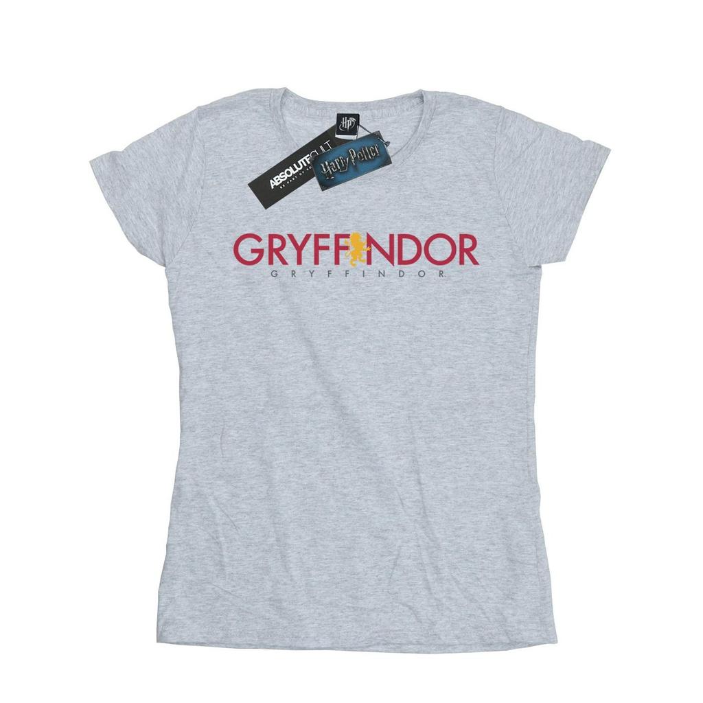 Harry Potter Womens/Ladies Gryffindor Text Cotton T-Shirt