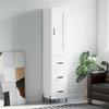 Vidaxl Tall Cabinet, White, 34.5X34X180 Cm, Wood-Based Material