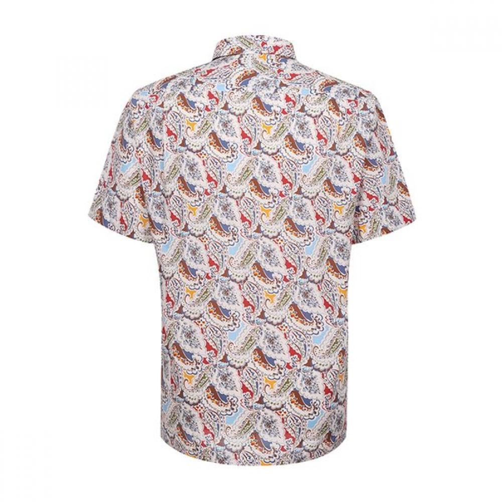 RENOMA Paisley Print Short Sleeve Classic Shirt [rousg1280 Bg]