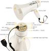 30w High Power Megaphone 240s Recording Bullhorn With Siren Detachable Portable Microphone Usb Port Speakers Sports Ground