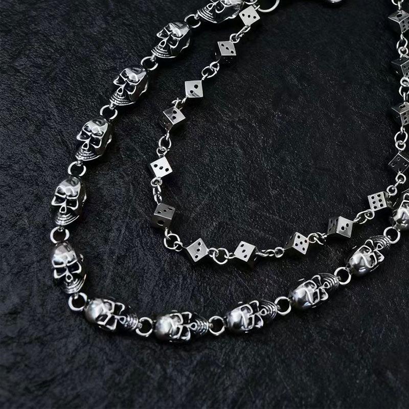 Chaîne de taille Crâne Style Punk Sombre Chaîne de Pantalon Jeans Homme Chaîne de Taille Personnalité Femme Style Hip Hop Sortie de Rue