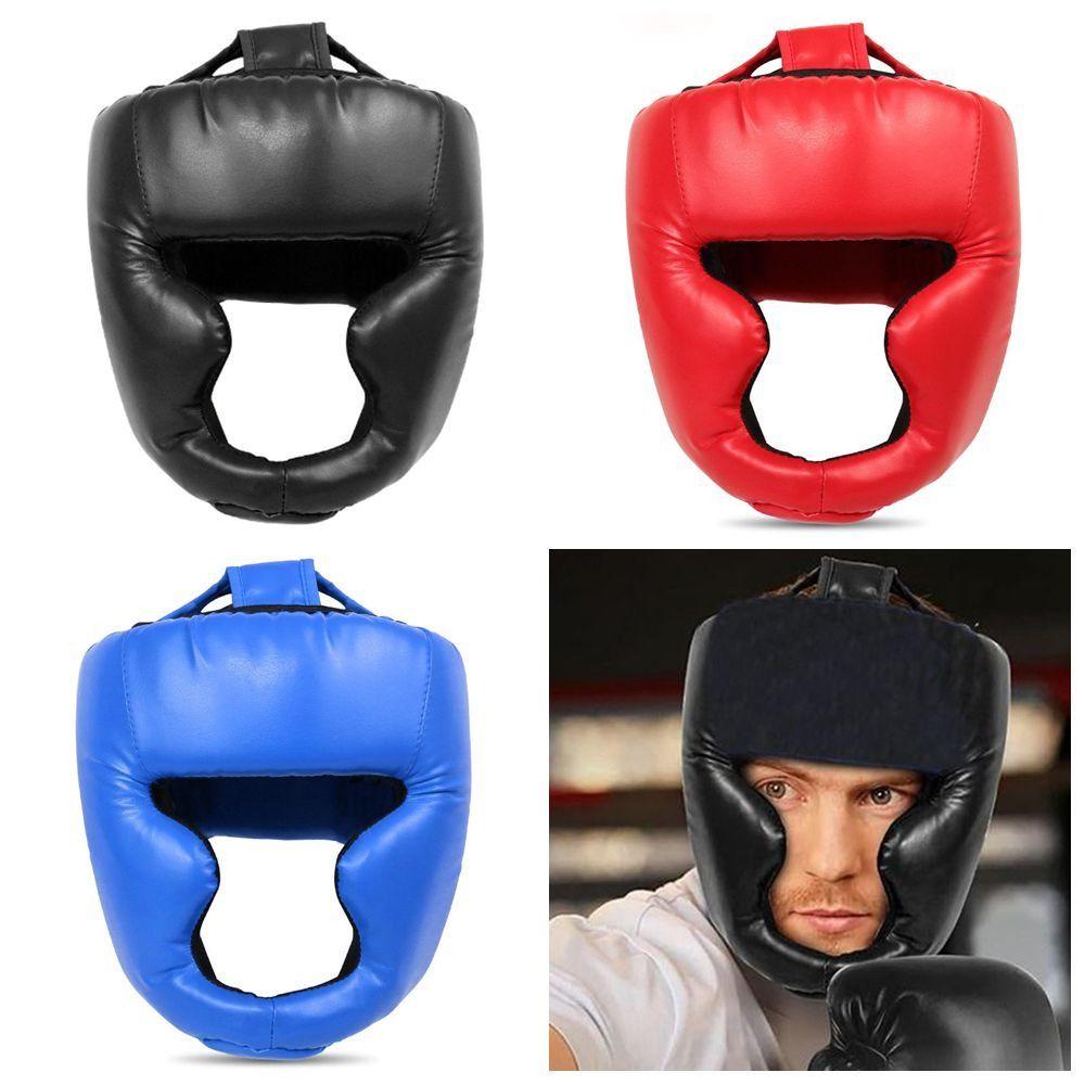 Adjustable Boxing Headguard PU Leather Training Equipment New Boxing Helmet