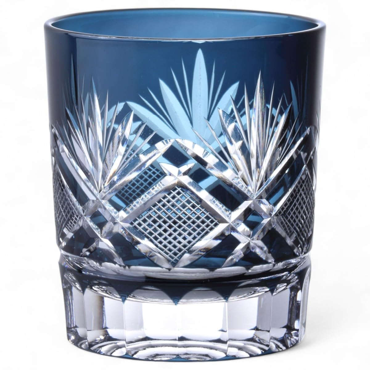 

Мизукаге Кирико Стакан для виски Чернило орхидеи Текущая модель J-kitchens Чашка, 80xВ90мм, 280мл, Резьба, Синий,