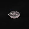 Rose Quartz Donut Pendant 925 Sterling Silver Gold Plated Rhodium Minimal Fine Jewelry Gift for Her