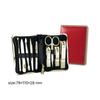777 TS-930G 9-Piece Premium Nail Clipper Manicure Grooming Set with Red Case