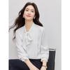 Kasey Women's Chiffon Bow Tie Long Sleeve Blouse