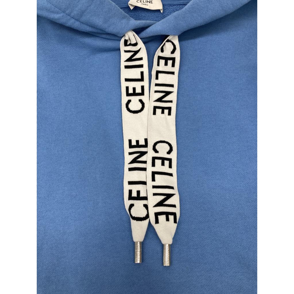 Celine 2Y468670Q Blue Loose Hoodie Tops M blueUsed