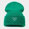 Autumn and Winter High-quality Thickened Large Board Love Embroidery Knitted Hat Men's and Women's Fashion Versatile Stacking Hat Personalized Cold
