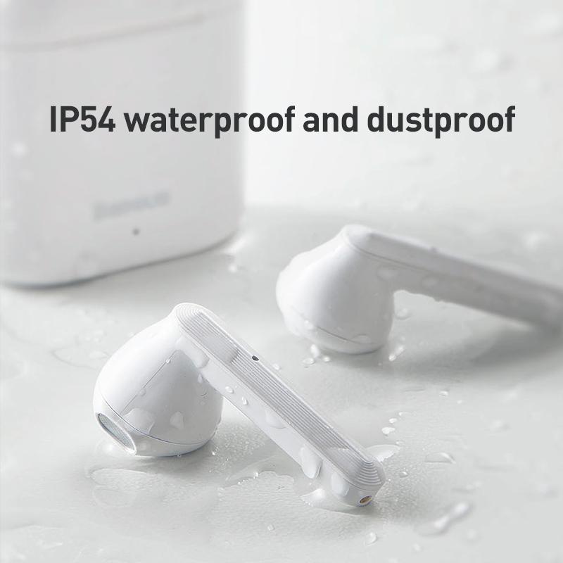 Baseus W09 TWS wireless earbuds with a microphone and a charging case
