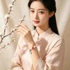New Light Pink Pendant Ruyi Peace Buckle Bracelet Temperament Student Hand Accessories Chinese Style Ancient Charm Ethnic Style Wristband