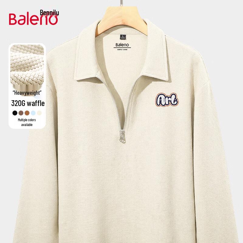 

Baleno Men s Waffle Knit Polo Sweatshirt M