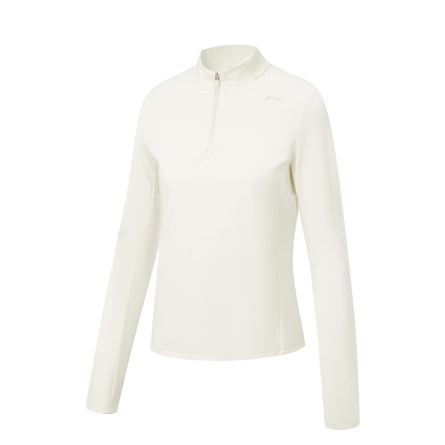 Li-Ning Plain Stand Collar Simple Soft Versatile Long Sleeve T-Shirt Women tops ATLV366-4 S