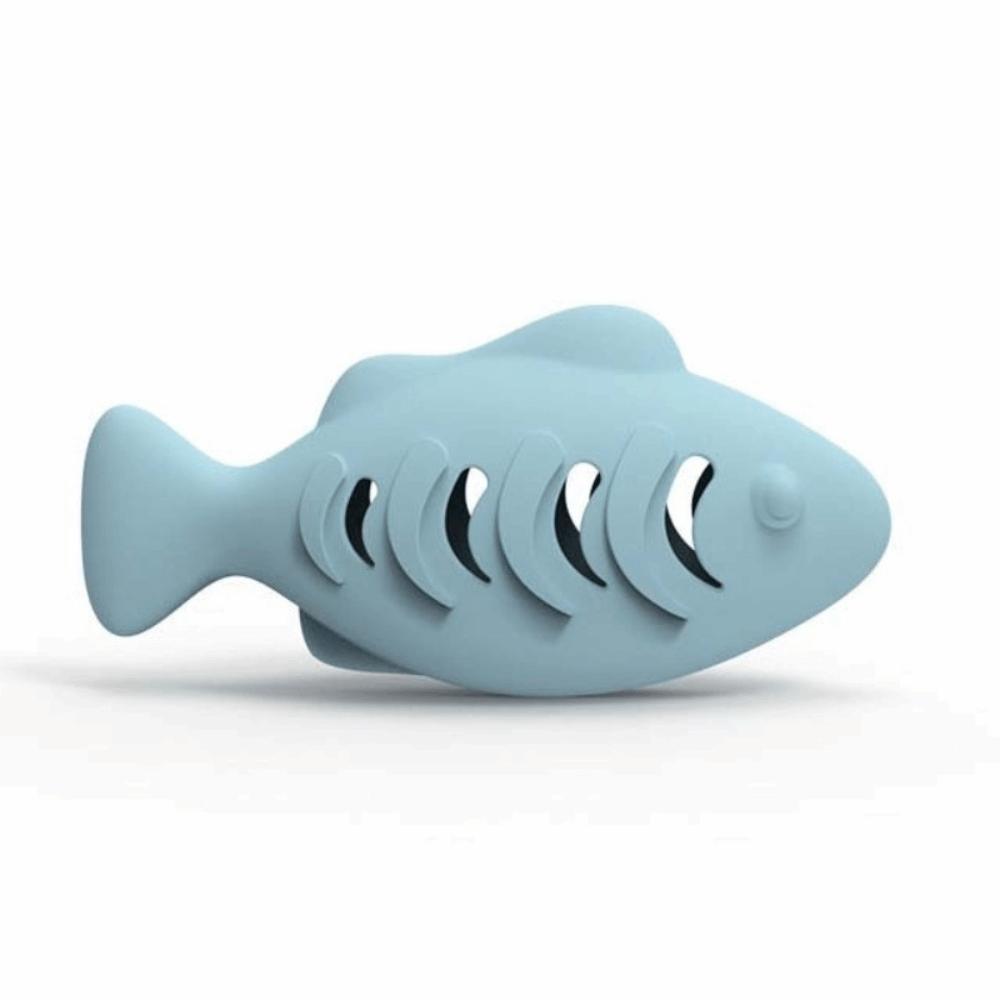 Fish Shape Interactive Cat Toy Blue Green Pink Cat Treat Feeder Catnip Stuffer Toy Pet Supplies