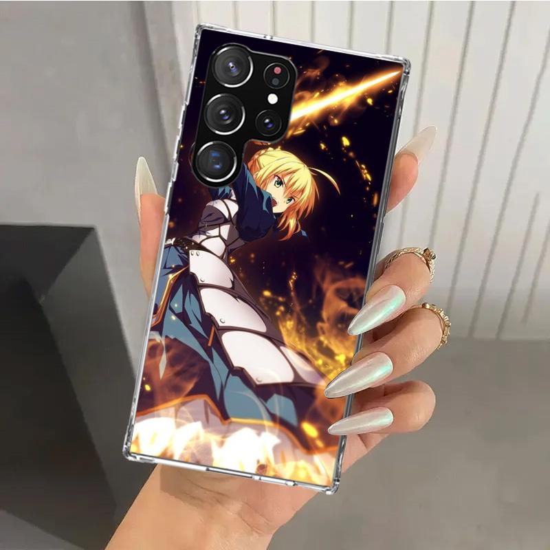 Fate Zero Stay Night Saber Phone Case for Samsung Galaxy S26 S24 S23 Ultra S25 Edge S22 S21 Plus S20 FE + Soft Print Shell Funda