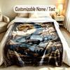 Fantasy Magic Theme Soft Blanket Personalized Custom Name Text Print Warm Blanket Home Sofa Bedroom Decor