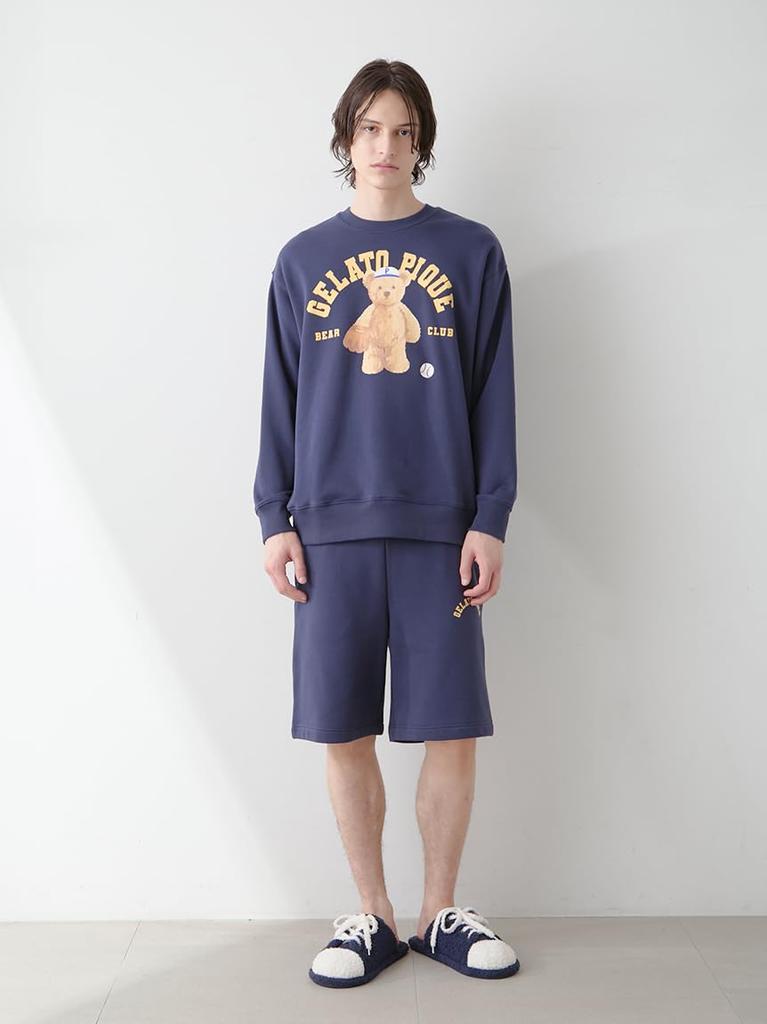 Gelato Pique HOMME Sporty Bear Fleece Pullover PMCT254982NVYM