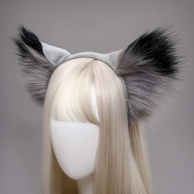 Artificial Plush Fox Cat Ears Headband Cosplay Hair Accessories Animal Ears Headwear  Halloween