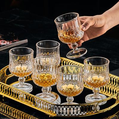 190ml Sklenice na víno Sada 6 kusů Sklenice na víno Kempingová sada Opakovaně použitelná Luxusní pro párty Barové sklo Skleněné zboží Sklenice na červené víno Nápoje 6ks Šálky