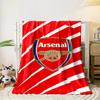 Red Blanket Set with Arsenal Logo Designed Flannel Blanket for Bedroom, Living Room, Sofa, and Nap