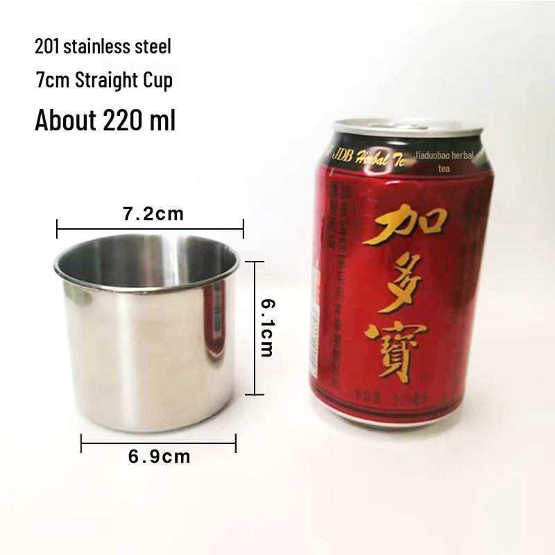 304 Stainless Steel Drop-proof Straight Cylinder Water Cup Without Handle.