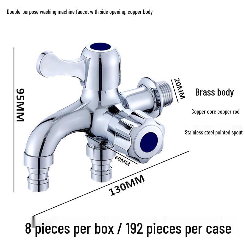 Dual-Outlet 4-Point Washing Machine Faucet with Household Switch