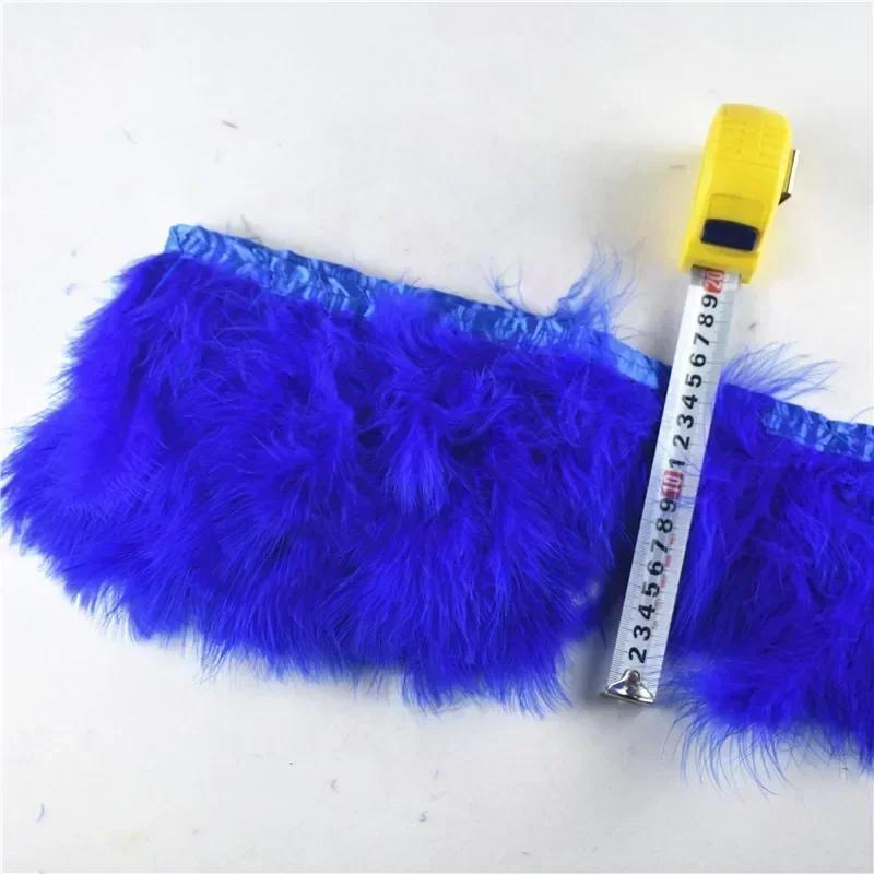 2Yards/lot Natural Fluffy Marabou Feather Trims Fringe 6-8inch Turkey Feathers for Crafts Ribbon Boa Clothing Wedding Decoration