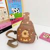 Printed Donut Capybara Shoulder Crossbody Chest Bags Children Cartoon Gifts