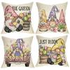 Nordic Dwarf Pattern Home Decor Pillowcase Bedroom Living Room Sofa Decoration Polyester Cushion Cover with Zipper