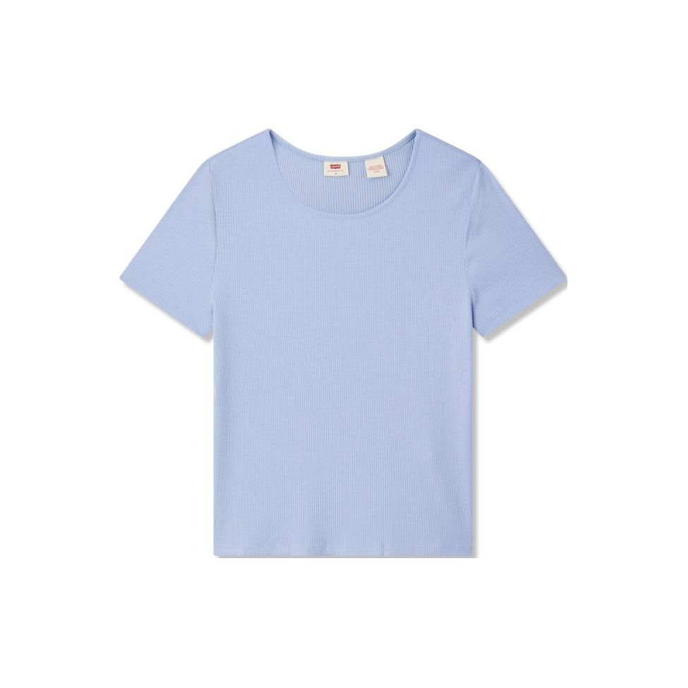 

Женская футболка Levis однотонная повседневная с круглым вырезом и короткими рукавами, топы, синяя A7320-0003 XS