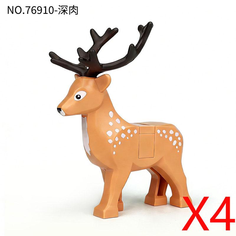 MOC Zwierzęta Zoo Klocki Słonie Tygrysy Słonie Małpy Łosie Niedźwiedzie Owce Wielbłąd Koń Krokodyl Lampart Mini Klocki DIY T11