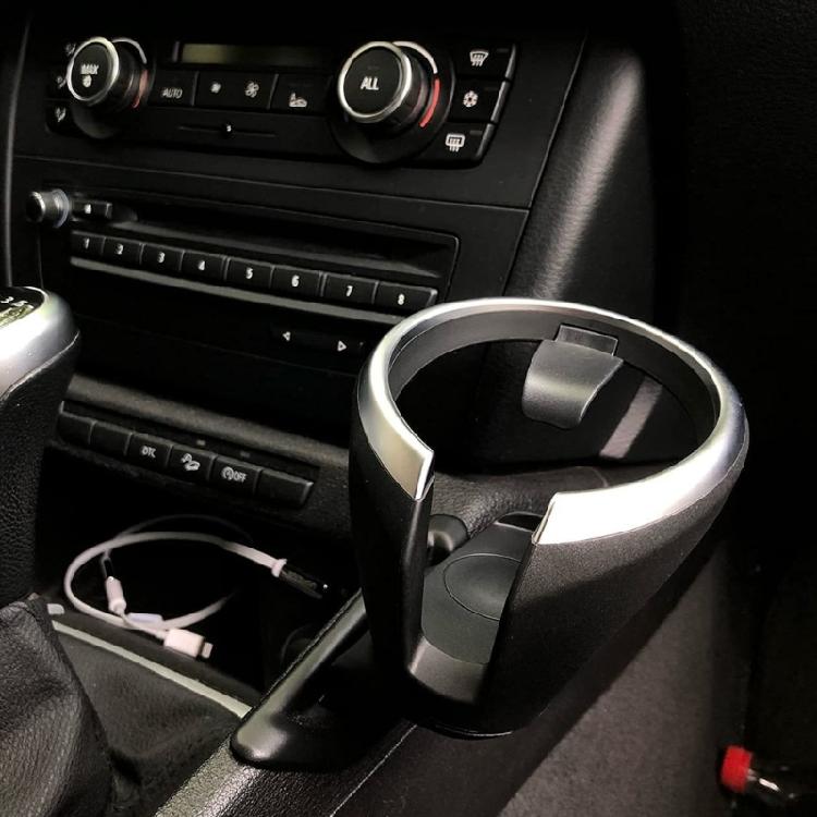 ABS Console Drink Slot Part for E81 E82 E87 E88 E90 E91 E92 E93 and X1 E84, Black Silver Interior Cup Insert 51160443082 51169144632