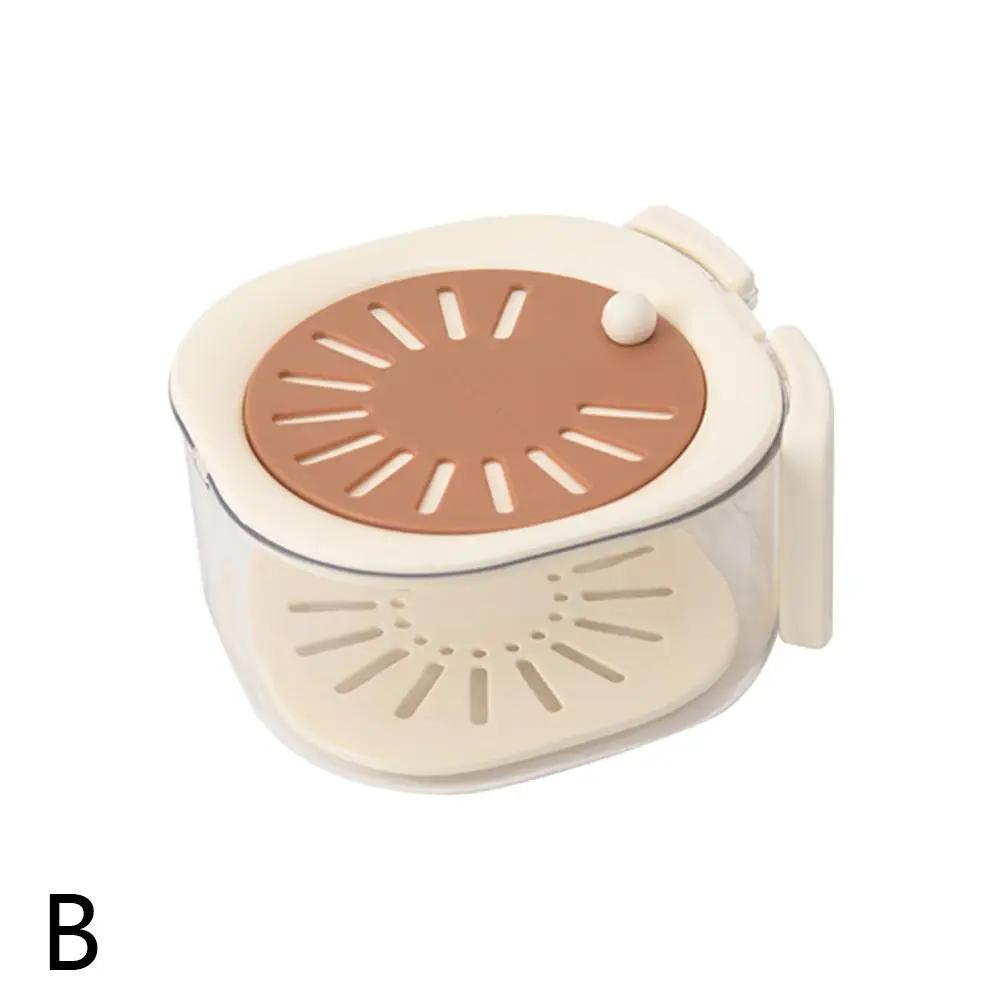 2-in-1 Drain New Multifunctional Fruit And Vegetable Filter With Washing With Washing Lid Drainer Fruit Container Screen, B U3F3