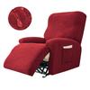 Recliner Sofa Cover Lazy Chair Solid Color Cushion Cover Sofa Cover 1/2/3/4 Seat Waterproof Leaf Texture Sofa